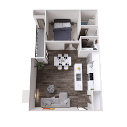 1 bed, 1 bath, 600 sqft, $1,055