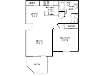 1 bed, 1 bath, 650 sqft, $1,159
