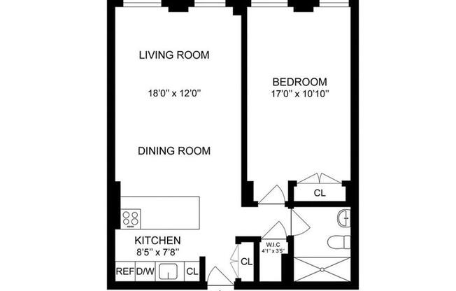 1 bed, 1 bath, 687 sqft, $5,250, Unit 7L