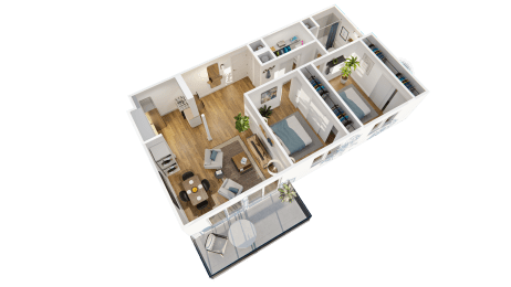 2 beds, 1 bath, 1,095 sqft, $1,813