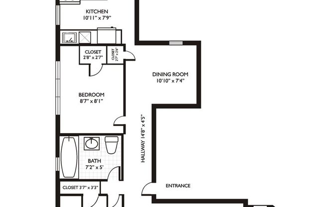 2 beds, 1 bath, 569 sqft, $2,550, Unit 6115-2nd Floor