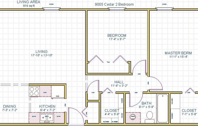 2 beds, 1 bath, 950 sqft, $1,445, Unit 209