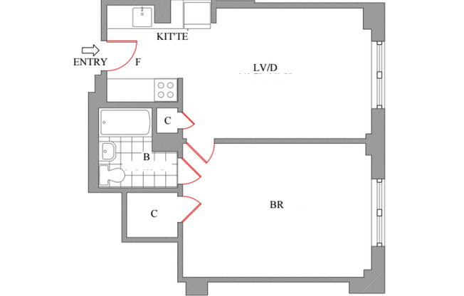 1 bed, 1 bath, $4,595, Unit 1506