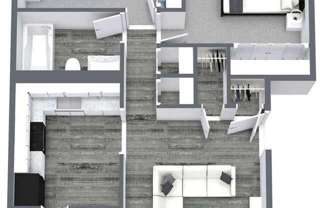 2 beds, 1 bath, 823 sqft, $1,169, Unit RY3415B