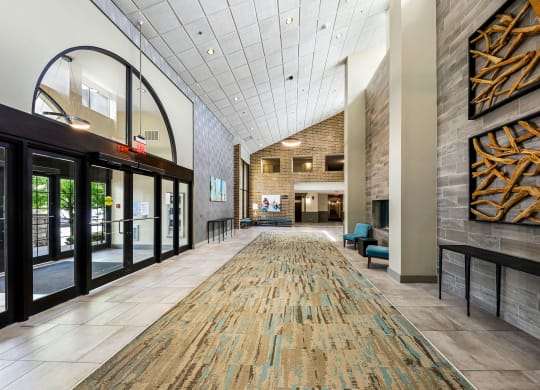 Front Lobby At Iroquois Club Apartments In Naperville, IL