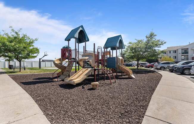 The resident playground at Eagles Landing apartments at Eagles Landing Apartments, Ammon, Idaho