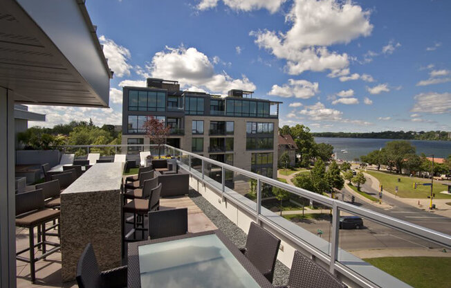 Southern view from rooftop terrace overlooking Lake Calhoun