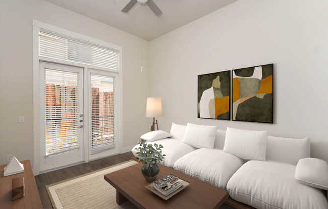 Living Room with Hard Surface Flooring