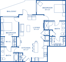 2 beds, 2 baths, 1,261 sqft, $2,148