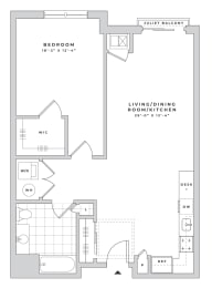 1 bed, 1 bath, 799 sqft, $2,535