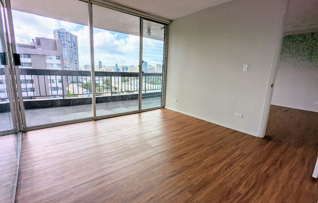 Partly Furnished 1-Bedroom 1-Bath with 1 parking @ Kinau Lanais in Makiki