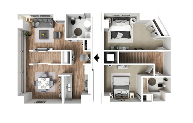 2 beds, 1.5 baths, 1,024 sqft, $968, Unit 1-C202