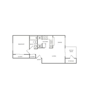 1 bed, 1 bath, 692 sqft, $1,546