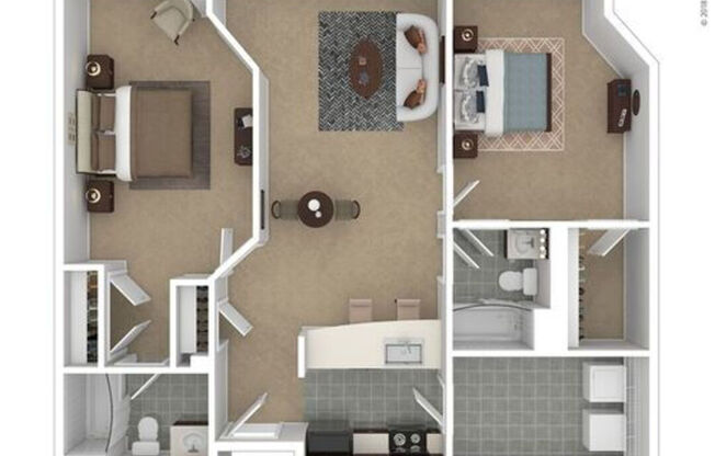 2 beds, 2 baths, 1,110 sqft, $2,995