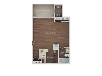 Studio, 1 bath, 439 sqft, $2,015