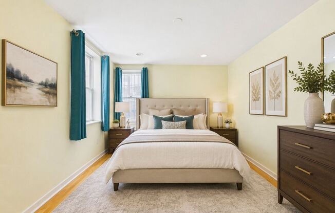 AUGUST 1. Luxury 1BR Graduate Hospital rental with private garden patio.