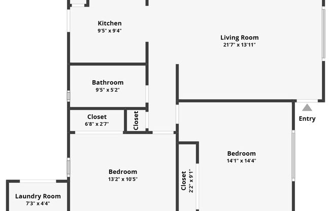 2 beds, 1 bath, $1,525, Unit # 24