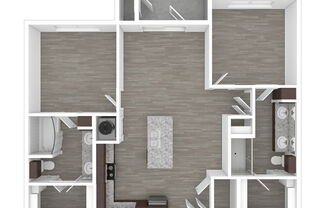 2 beds, 2 baths, 1,005 sqft, $1,502