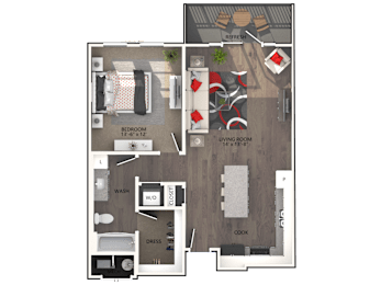 1 bed, 1 bath, 799 sqft, $1,530
