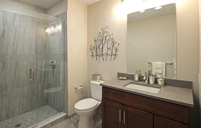 Luxurious Bathroom at The Terminal Tower Residences Apartments, Cleveland