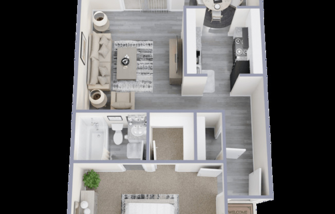 1 bed, 1 bath, 700 sqft, $899