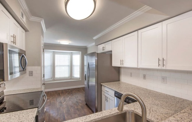 Renovated Kitchen at Fairgate Townhome and Apartments