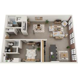 1 bed, 2 baths, 1,160 sqft, $2,469