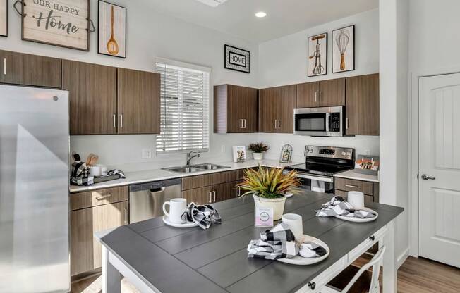 Kitchen with stainless steel appliances at Parke Place, Arizona