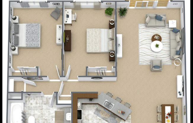 2 beds, 1 bath, 1,180 sqft, $1,430