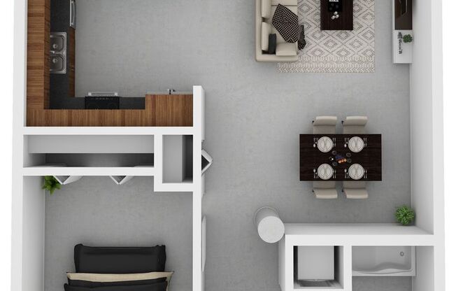 1 bed, 1 bath, 748 sqft, $1,080, Unit 204