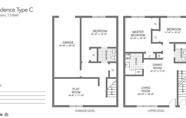 the floor plan of residence type c