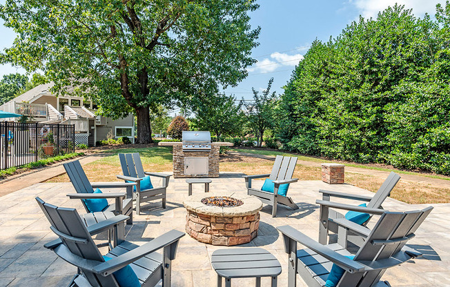 Fire Pit  at Vert at Six Forks Apartments in Raleigh, NC