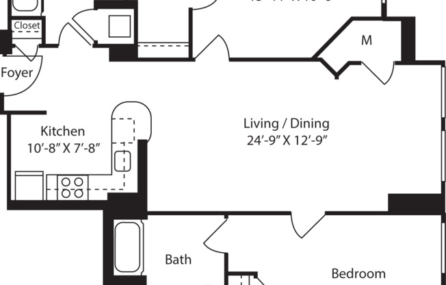 2 beds, 2 baths, 1,117 sqft, $3,530, Unit 696