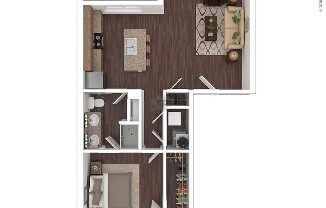 1 bed, 1 bath, 804 sqft, $1,416