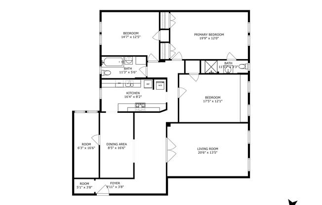 4 beds, 2 baths, 1,700 sqft, $6,425, Unit 3N