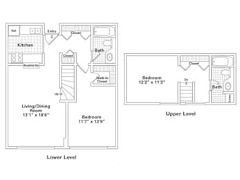 2 beds, 2 baths, 975 sqft, $2,681