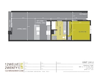 1 bed, 1 bath, 806 sqft, $1,362