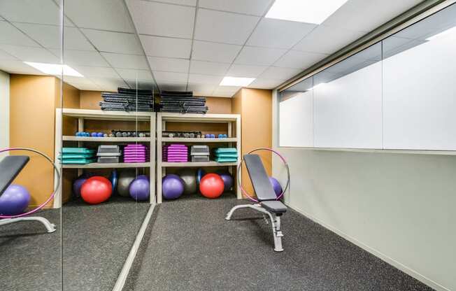 Fitness center yoga room  at Lenox Park, Silver Spring, 20910