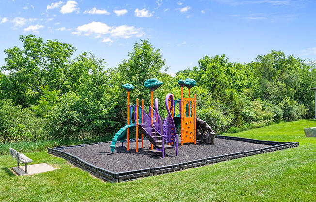 a playground in a park