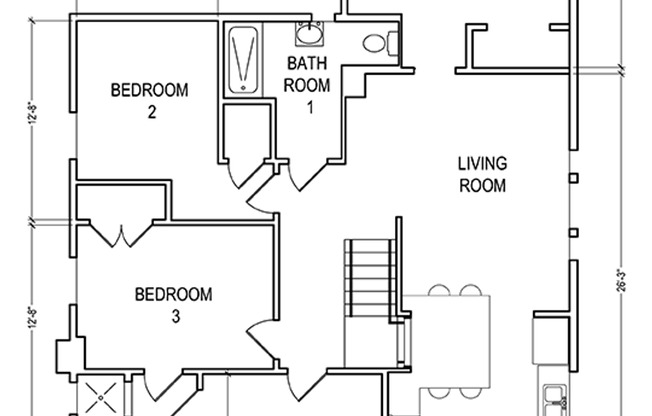 4 beds, 2 baths, 961 sqft, $7,200, Unit #1236.3