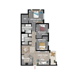 3 beds, 2 baths, 1,384 sqft, $1,910