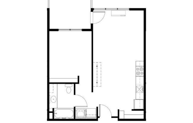 1 bed, 1 bath, 589 sqft, $1,350, Unit 2-402W
