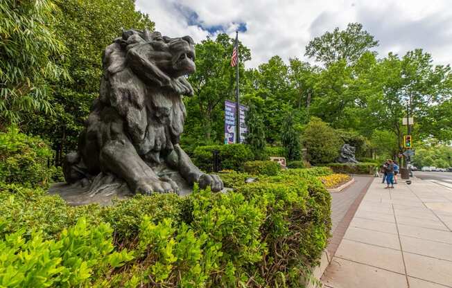 Lion Statue at National Zoo