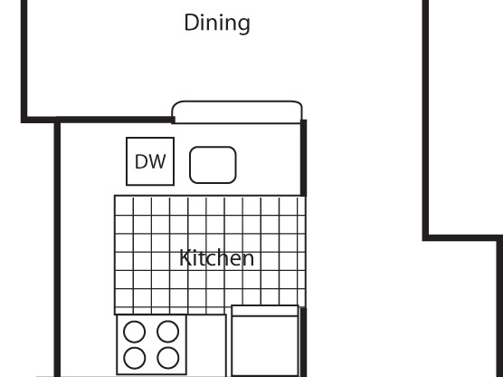 Studio, 1 bath, 510 sqft, $1,330, Unit 518