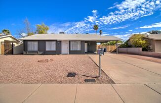 3 Bedroom + 2 Bathroom + 2 Car Carport Single Level Home in Tempe