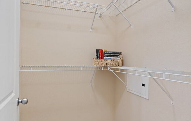 Walk-In Closet With Built-In Shelving