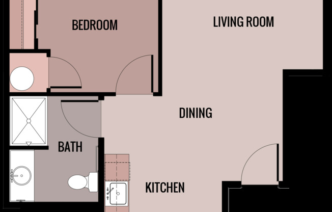 1 bed, 1 bath, 461 sqft, $1,170