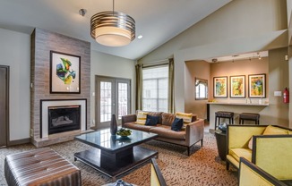 Clubroom With Fireplace at Cascades Overlook, Sterling