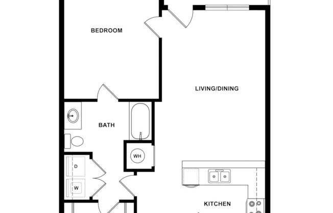 1 bed, 1 bath, 756 sqft, $1,238