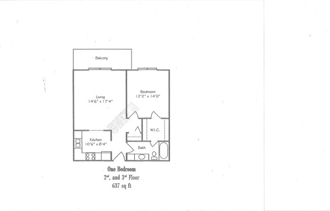 1 bed, 1 bath, 683 sqft, $855, Unit 2970-089